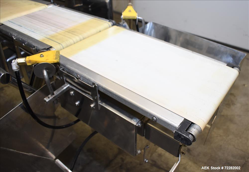 Used Ishida Belt Checkweigher, Model DACS. Checkweigher range is 0 to 1500 grams