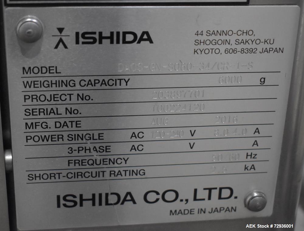 Ishida DACS Model DACS-GN-SO60-34 CR-I-S Stainless Steel Checkweigher With Rejec