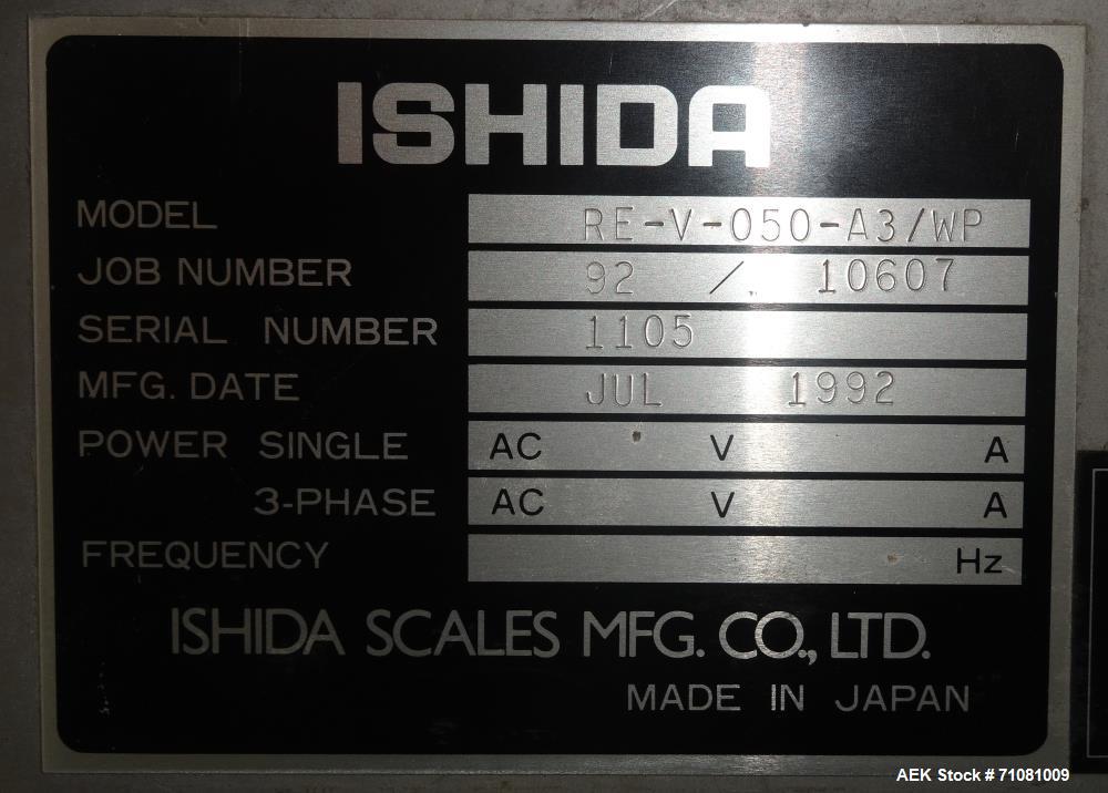 Used Ishida DACS-V-012-SB/WP-1 Belt Checkweigher