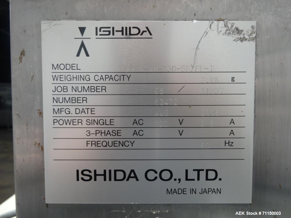 Used Ishida Model DACS-WN-030-SB/PB-1 Checkweigher