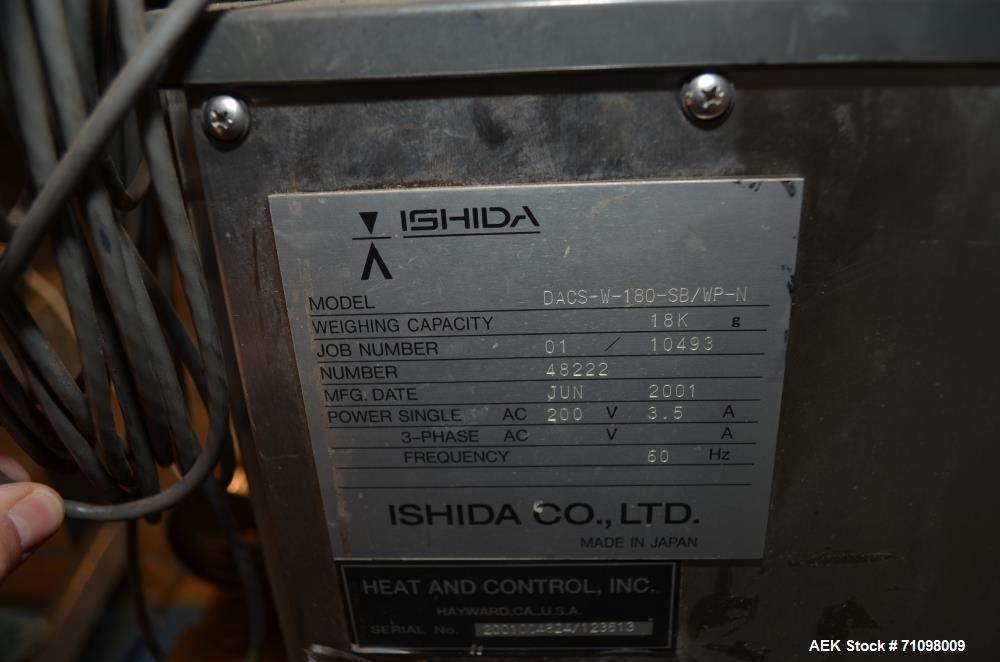 Used Ishida Checkweigher, Model DACSW180SBWPN