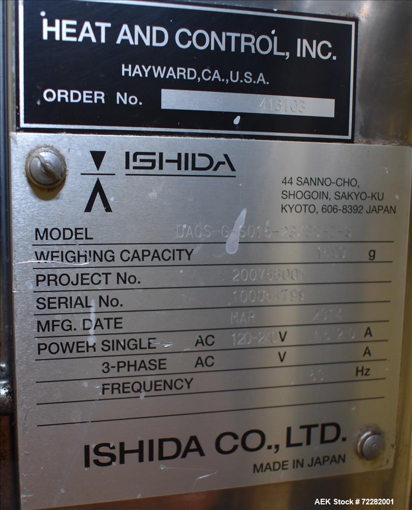 Used- Ishida Belt Checkweigher, Model DACS