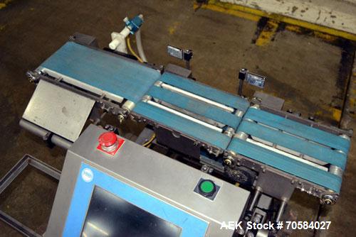 Used Loma Systems Belt Check Weigher, Model LCW-3000. Built 2007.7"W x 12"L infeed belt, 7"W x 12" load cell belt, 7"W x 16"L discharge belt with air blast reject, weights up to 6.5# (3,000 g).