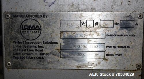Used Loma Systems Belt Check Weigher, Model LCW-3000. Built 2007.