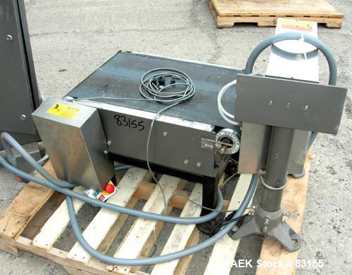 Used Mettler Toledo High Speed Checkweigher, model CS3400GI-MM. 18" wide x 20" long belt. Rated at 110 pound capacity, 60 ppm and 160 fpm. Unit includes a Micromate control panel and air operated rej...