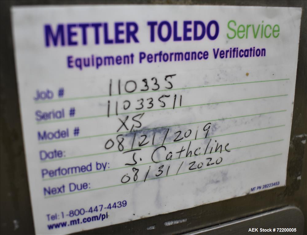 Used-Mettler Toledo Hi Speed Inc Check Weigher, Model XS2