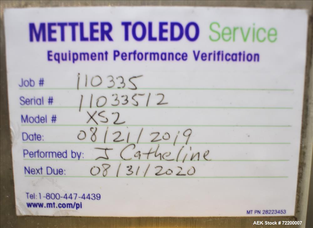 Used Mettler Toledo Hi Speed Inc Check Weigher, Model XS2.