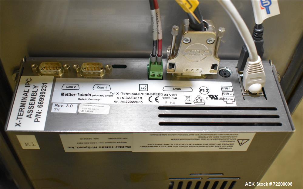 Used Mettler Toledo Hi Speed Inc Check Weigher, Model XS2