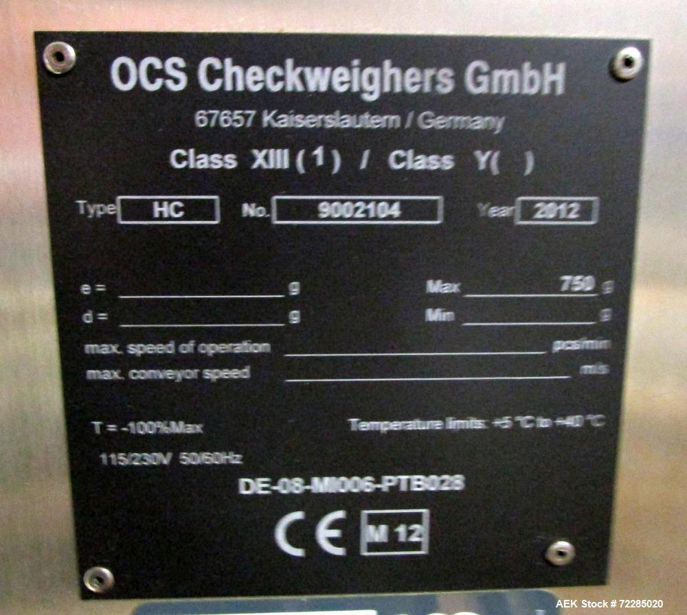 Used OCS Systems / Wipotec HC Automatic Checkweigher