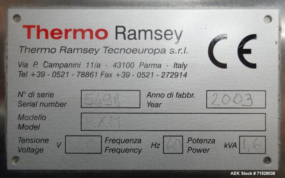Used Thermo Scientific (Ramsey Icore) Model RXM High Speed Pharmaceutical Check