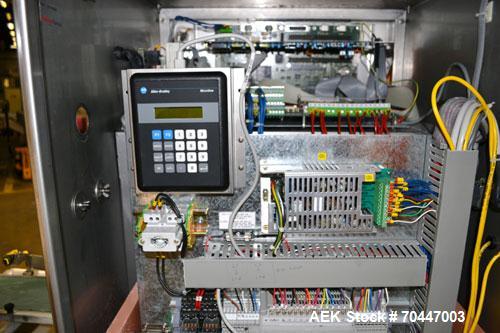 Used Thermo Ramsey Icore AutoCheck 9000 Plus Automatic Belt Checkweigher with worm screw infeed and reject system. Capable of speeds up to 550 containers per minute. Accuracies of +/- 50mg. Has a wei...