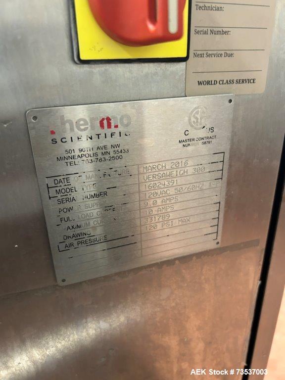 Used Thermo Scientific Global Checkweigher,  Model VersaWeigh 300.