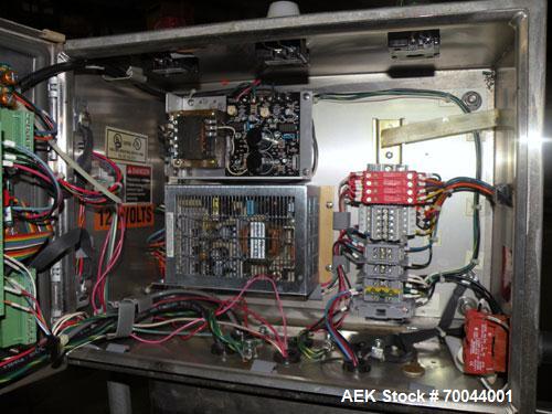 Used Mettler Toledo Hi-Speed Micromate Checkweigher, Model Beltway MM. 8" wide x 13" long infeed rubber belt, 8" wide x 17" long rubber weight belt, 16" wide x 24" long plastic discharge belt with ai...