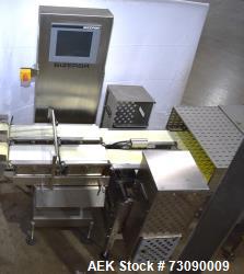 Used Bizerba Model CWD Dual Lane Checkweigher With Reject. Weight range: 600/1500 grams with accuracies 0.2/0.5 grams.