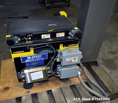 Used Mettler-Toledo Hi Speed CS3600GI-MM Belt Checkweigher. Has a 12" wide x 24" long belt conveyor. Weighing capacity up to 40 kg or 88 lbs. Line height adjustable from 22- 40". Line speed rated fro...