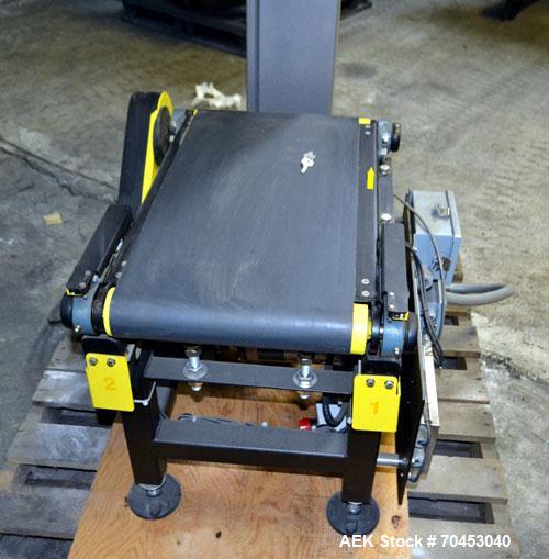 Used Mettler-Toledo Hi Speed CS3600GI-MM Belt Checkweigher. Has a 12" wide x 24" long belt conveyor. Weighing capacity up to 40 kg or 88 lbs. Line height adjustable from 22- 40". Line speed rated fro...