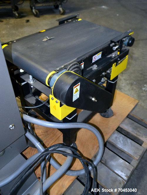 Used Mettler-Toledo Hi Speed CS3600GI-MM Belt Checkweigher. Has a 12" wide x 24" long belt conveyor. Weighing capacity up to 40 kg or 88 lbs. Line height adjustable from 22- 40". Line speed rated fro...