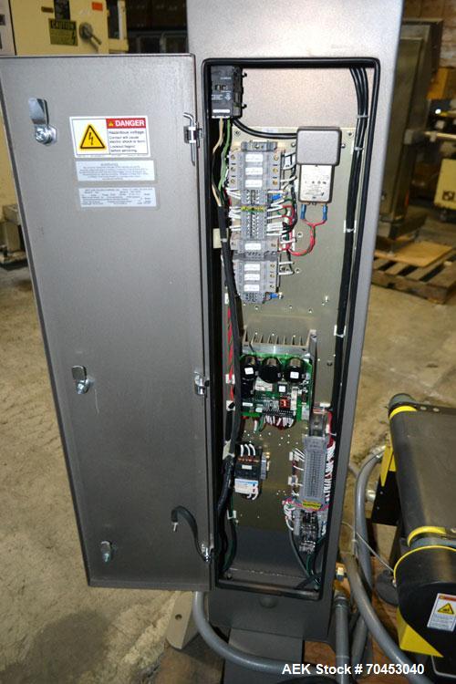 Used Mettler-Toledo Hi Speed CS3600GI-MM Belt Checkweigher. Has a 12" wide x 24" long belt conveyor. Weighing capacity up to 40 kg or 88 lbs. Line height adjustable from 22- 40". Line speed rated fro...