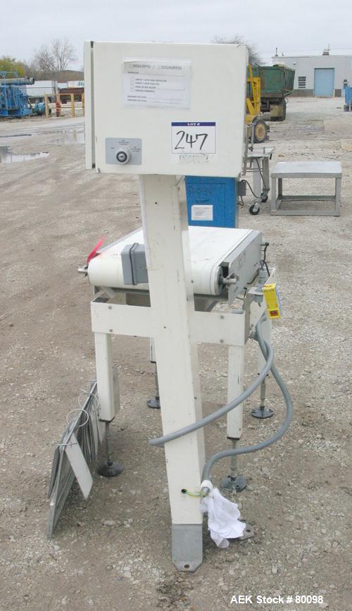 Used Hi-Speed model CS80MM-CS Checkmate high speed belt and scale weigh machine, 18" wide belt, serial #10600. Weight range is 1lb-15lbs at 15 packages per minute.