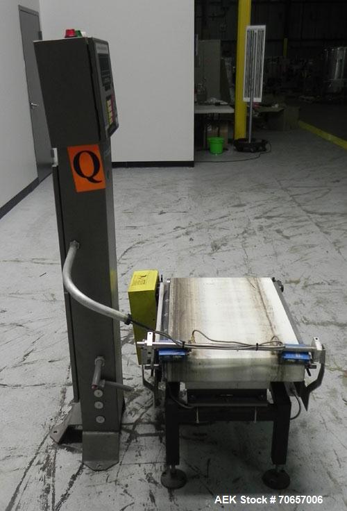 Used Mettler Toledo Hi-Speed Model CS 3400 GT-MM Full Case Check Weigher. Machine has a weight capacity of 10-15lbs. This unit is designed to handle cases, belt dimension 18" wide X 30" long.