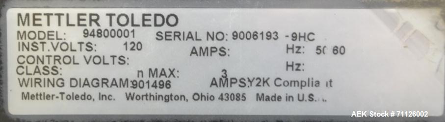 Used Mettler Toledo Model Express Weigh 9480 Checkweighing System