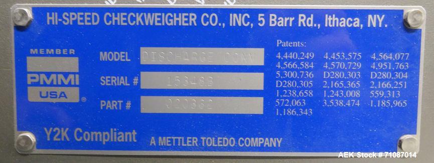 Used Mettler-Toledo Hi-Speed Model CS3400GI-MM Micromate Case Checkweigher