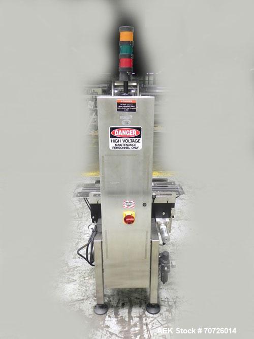 Used Alpha (All-Fill) Model CW-10 Checkweigher. Capable of speeds up to 300 packages per minute. Can handle package weights up to 10 lbs with dimensions up to 15" (long) X 10" (wide). Is rated with a...