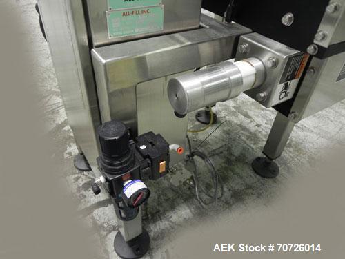 Used Alpha (All-Fill) Model CW-10 Checkweigher. Capable of speeds up to 300 packages per minute. Can handle package weights up to 10 lbs with dimensions up to 15" (long) X 10" (wide). Is rated with a...