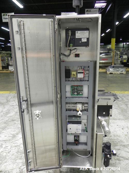 Used Alpha (All-Fill) Model CW-10 Checkweigher. Capable of speeds up to 300 packages per minute. Can handle package weights up to 10 lbs with dimensions up to 15" (long) X 10" (wide). Is rated with a...