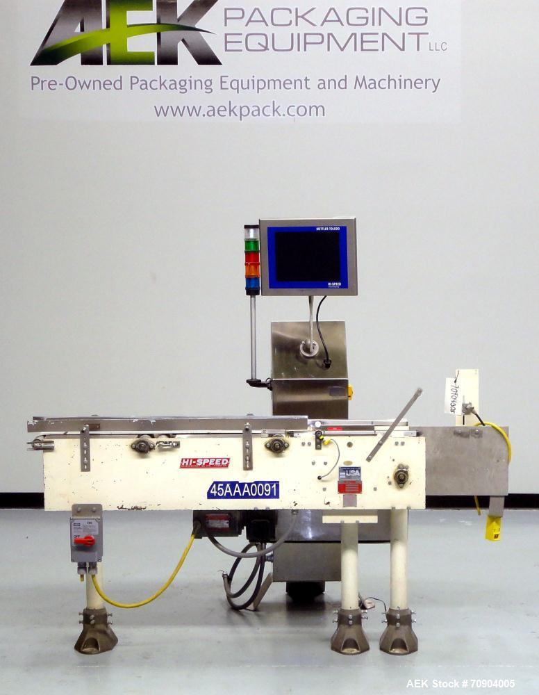 Used Mettler Toledo Hi-Speed Checkweigher, Model CM6500CR-MM