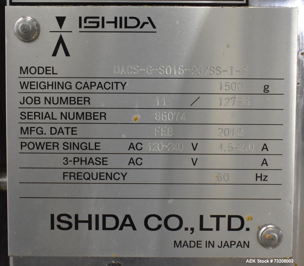 Ishida Model DACS Checkweigher