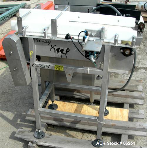 Used Loma 6000 Series Check Weigher. Capable of speeds up to 250 packages per minute. Has a weight range of 6000 grams (13.2 LBS). Typical accuracies of +/- .02 Oz or .6 grams. Maximum product width ...