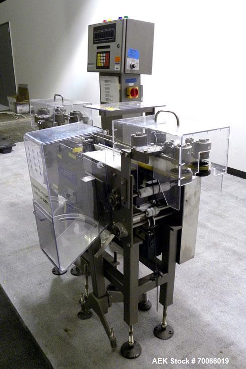 Used Mettler Toledo Hi-Speed Micromate Checkweigher, Model CM6300GI-MM. Accuracy from +/- 100 mg. Containers up to 450 cpm, size range: diameter 2-1/2’’ to 10’’, height depends on stability. Equipped...