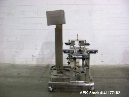 Used Hi-Speed Mettler Toledo Checkweigher, Model CM6400WD-CM. Stainless steel. Side belt driven infeed, and discharge. Approximate 36’’ chain weigh section, weight range up to 20 pounds. Capable of s...