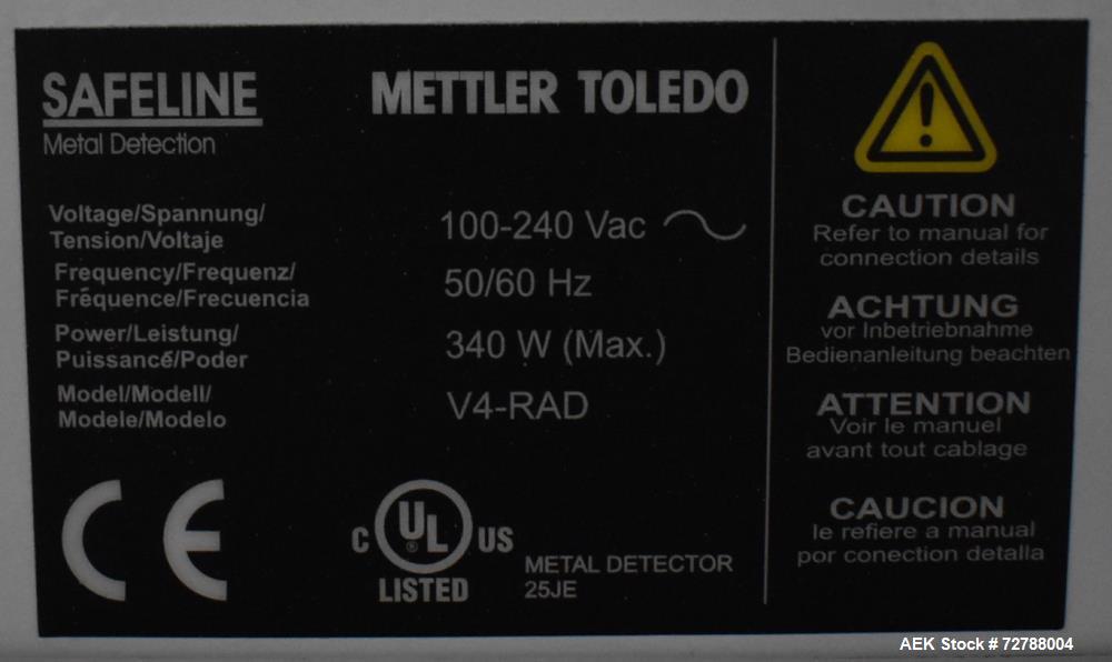 Used- Mettler-Toledo Safeline Hi-Speed Model XE Combination Metal Detector and Checkweigher. Capable of speeds up to 500 pac...