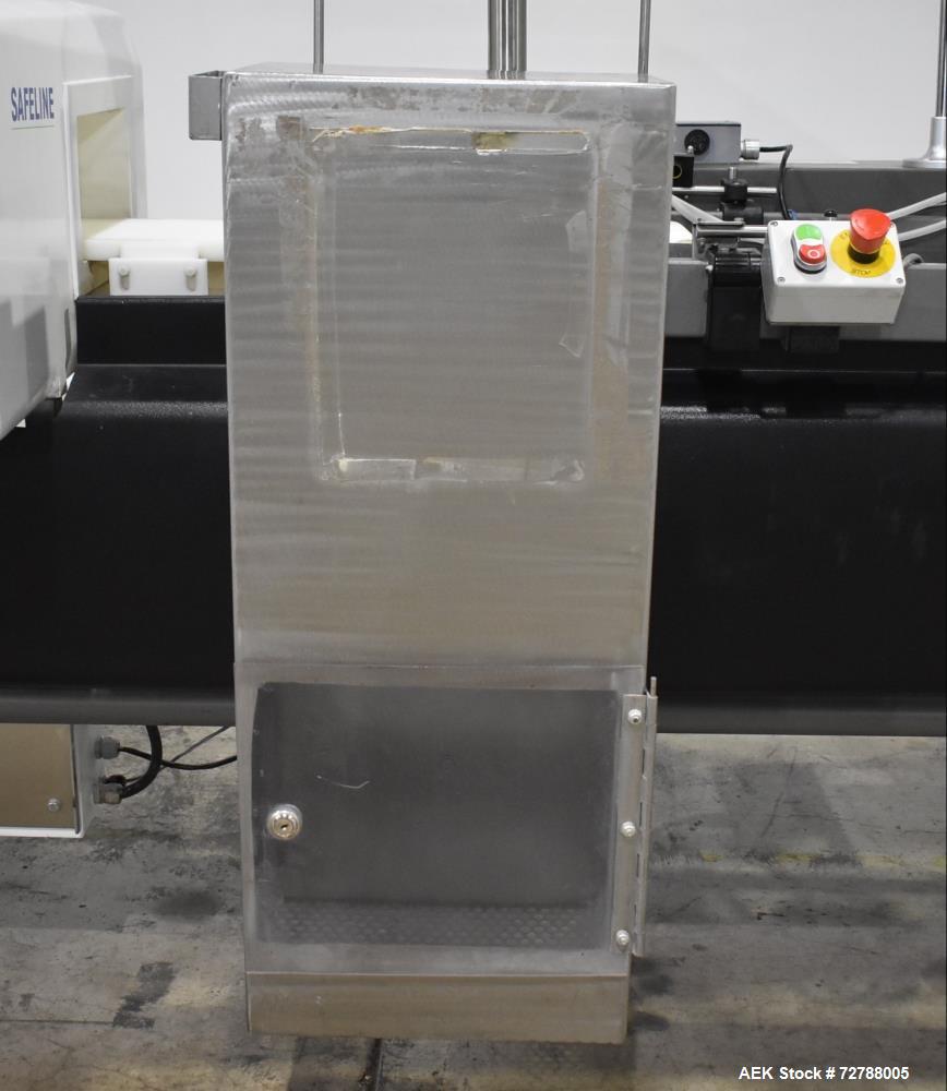 Used Mettler-Toledo Safeline Hi-Speed Model XE Combination Metal Detector and Checkweigher. Capable of speeds up to 500 packages per minute. Capable of weighing product up to 7kg. Approximate 7-3/4" ...