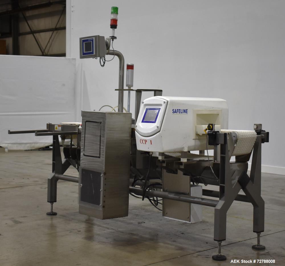Used Mettler-Toledo Safeline Hi-Speed Model XE Combination Metal Detector and Checkweigher. Capable of speeds up to 500 packages per minute. Capable of weighing product up to 7kg. Approximate 7-3/4" ...