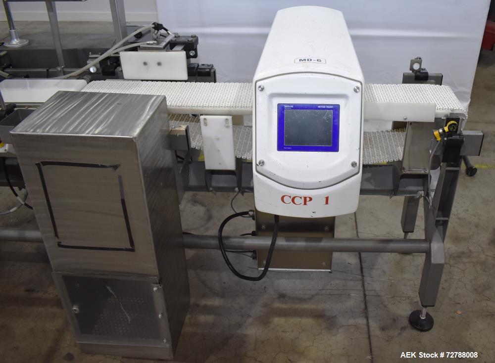 Used Mettler-Toledo Safeline Hi-Speed Model XE Combination Metal Detector and Checkweigher. Capable of speeds up to 500 packages per minute. Capable of weighing product up to 7kg. Approximate 7-3/4" ...