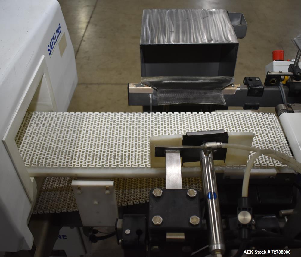 Used Mettler-Toledo Safeline Hi-Speed Model XE Combination Metal Detector and Checkweigher. Capable of speeds up to 500 packages per minute. Capable of weighing product up to 7kg. Approximate 7-3/4" ...
