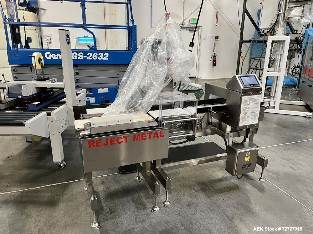 Used NOW Systems Combination Checkweigher & Metal Detector, Model NCB490-3015-120-FB. Weight range 0.5g - 3.000g. 70 ea/min speed. 1/50/60hz 220v requirements. Serial# 15050366, built 2015.