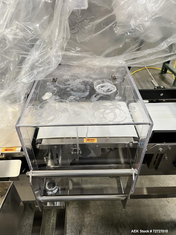 Used NOW Systems Combination Checkweigher & Metal Detector, Model NCB490-3015-120-FB. Weight range 0.5g - 3.000g. 70 ea/min speed. 1/50/60hz 220v requirements. Serial# 15050366, built 2015.
