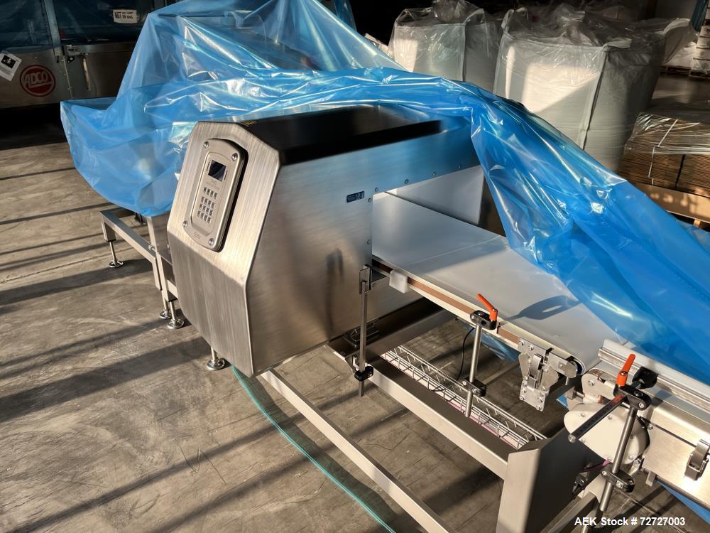 Unused- OCS/Wipotec Combination Checkweigher / Metal Detector, Model(s) THS/21 & HC-M. 3,750 Gram maximum capacity. Aperature dimensions 400mm x 225mm. Stainless steel construction.