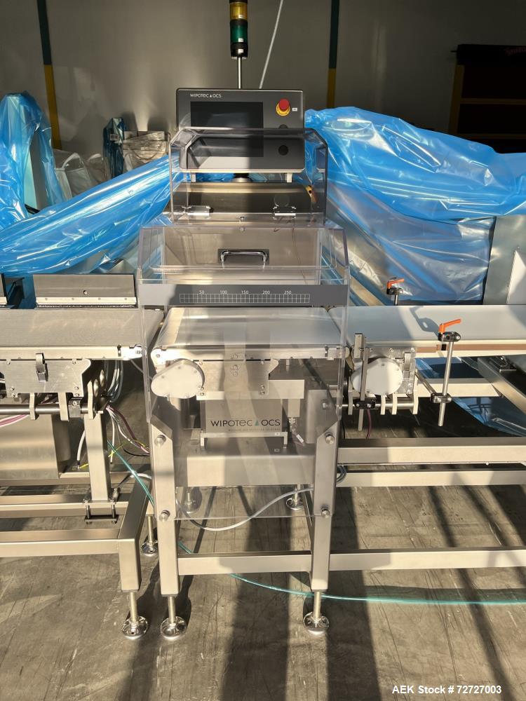 Unused- OCS/Wipotec Combination Checkweigher / Metal Detector, Model(s) THS/21 & HC-M. 3,750 Gram maximum capacity. Aperature dimensions 400mm x 225mm. Stainless steel construction.