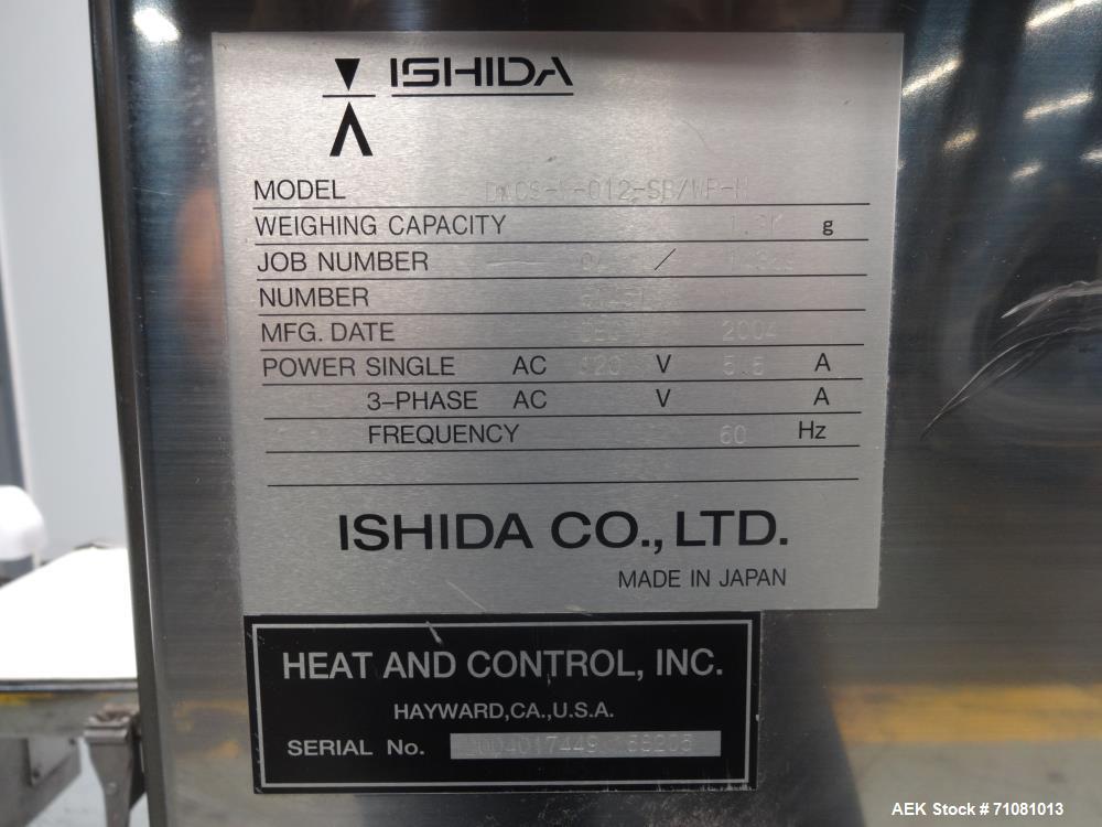 Used- SAFELINE - Ishida Combination Metal Detector Checkweigher