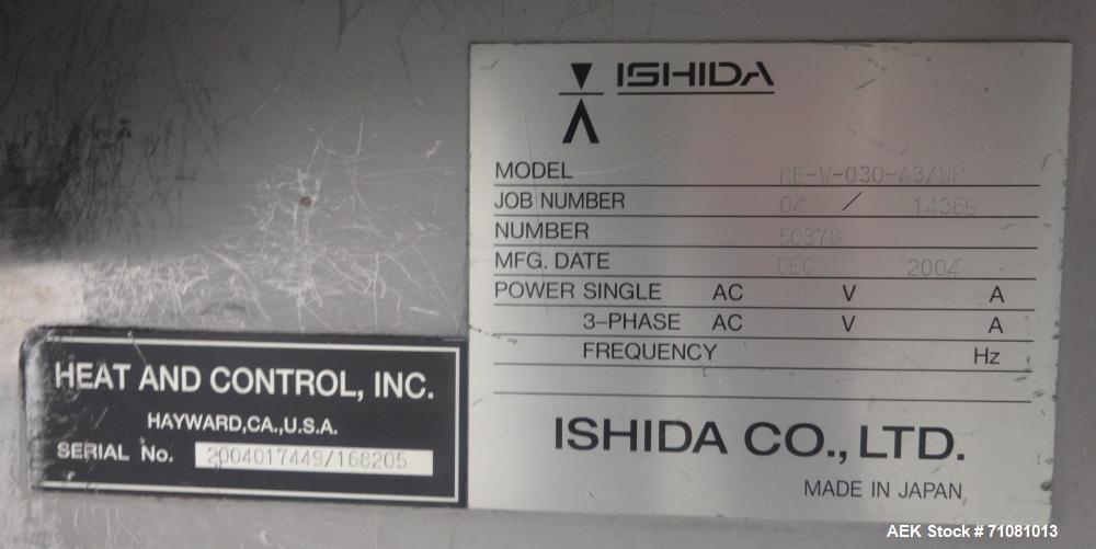 Used SAFELINE - Ishida Combination Metal Detector Checkweigher