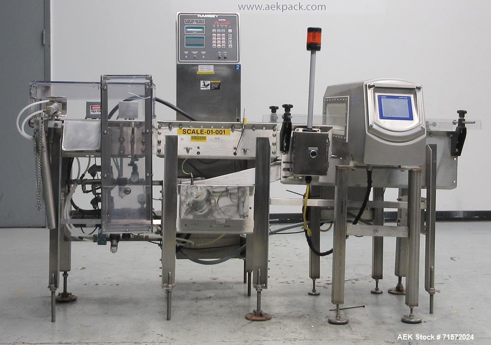 Used Safeline R Series Power Phase Pro Metal Detector and Icore Checkweigher