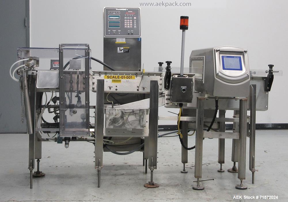 Used- Safeline R Series Power Phase Pro Metal Detector and Icore Checkweigher