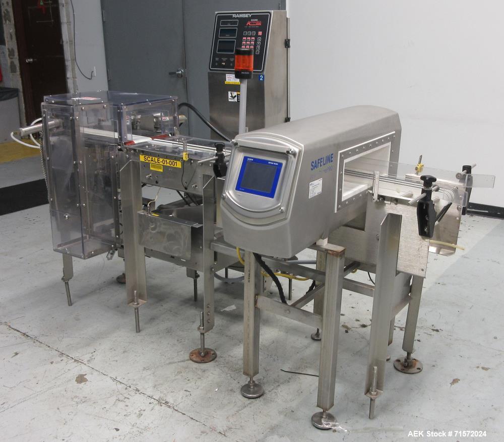 Used- Safeline R Series Power Phase Pro Metal Detector and Icore Checkweigher