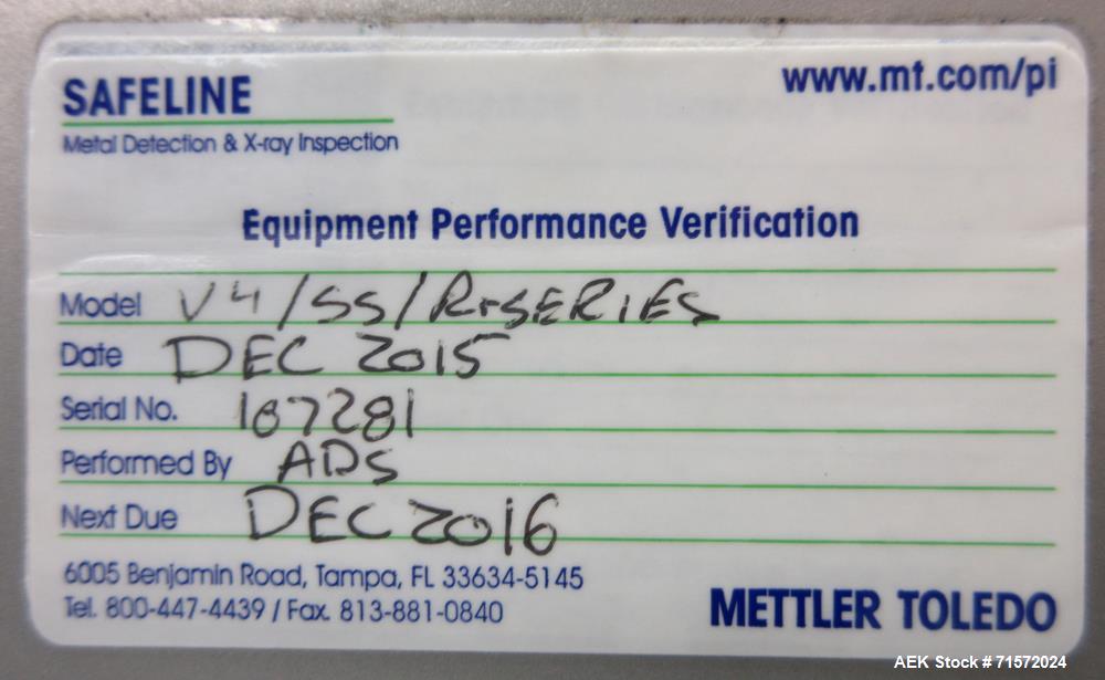 Used Safeline R Series Power Phase Pro Metal Detector and Icore Checkweigher