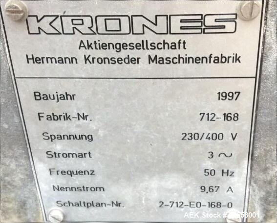 Used Krones Bottle Inspection Unit